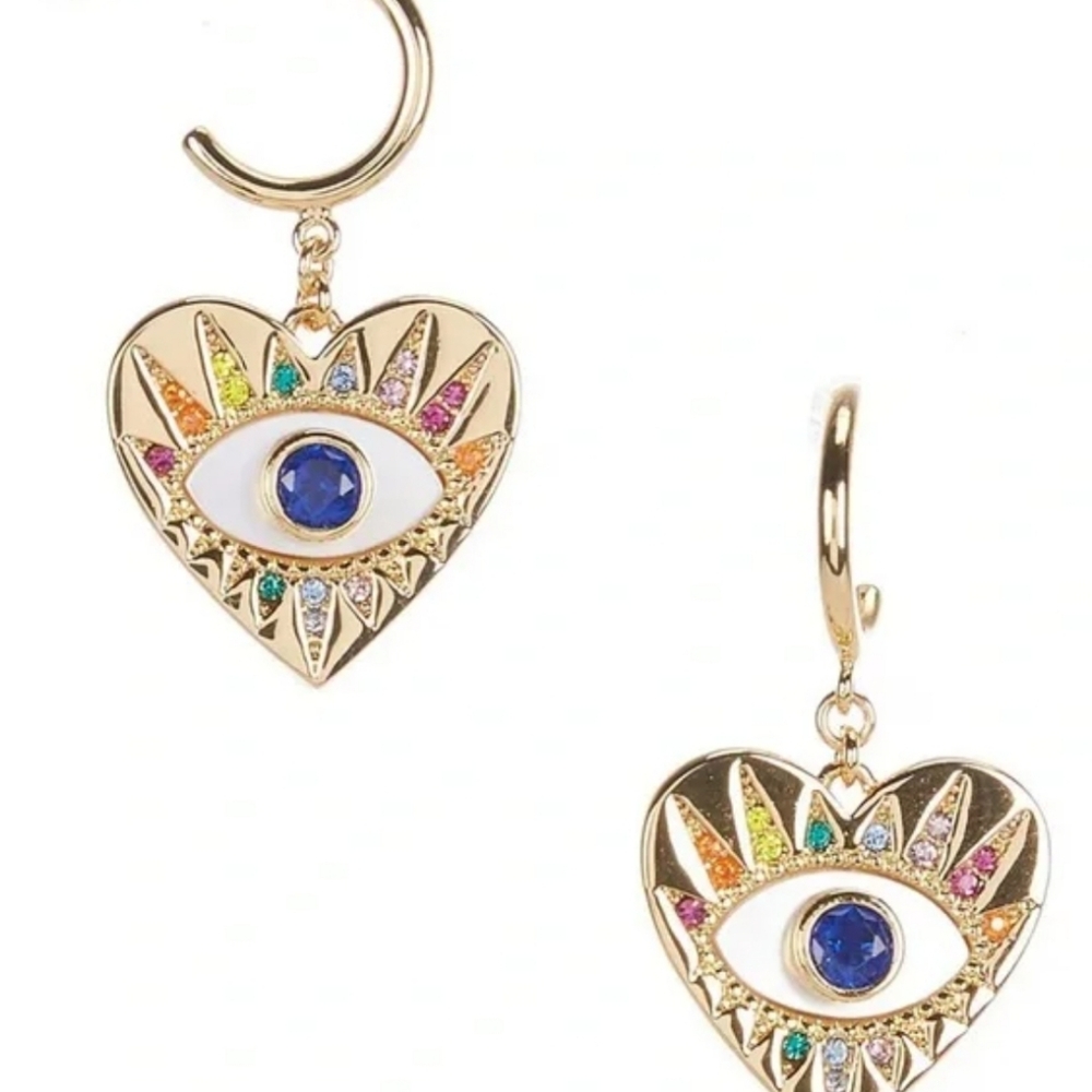 78 Kate Spade Evil Eye All Seeing Huggie Drop Earrings